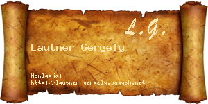Lautner Gergely névjegykártya